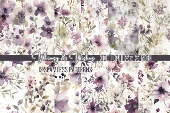 Enchanted Floral Watercolor Patterns