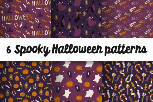 Halloween Patterns SVG Digital Papers