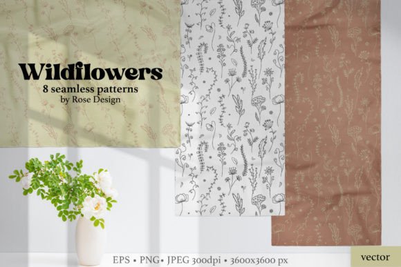 Hand-drawn Doodle Seamless Patterns