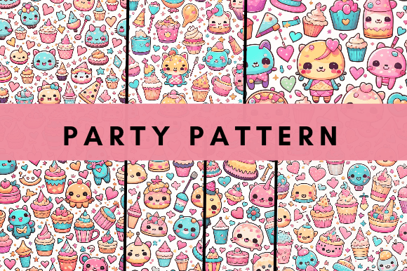 Party Patterns Watercolor: A Creative Typographic Asset