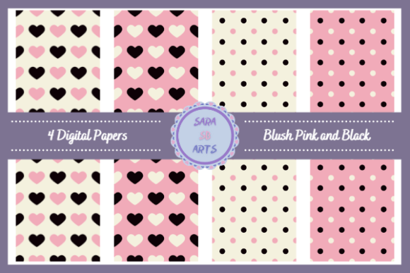 Seamless Hearts and Polka Dots Patterns: A Modern Design Essential