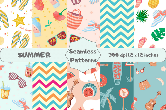 Summer Seamless Patterns