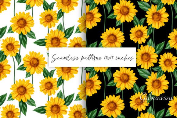Sunflowers Seamless Patterns: A Creative Resource for Designers and Crafters