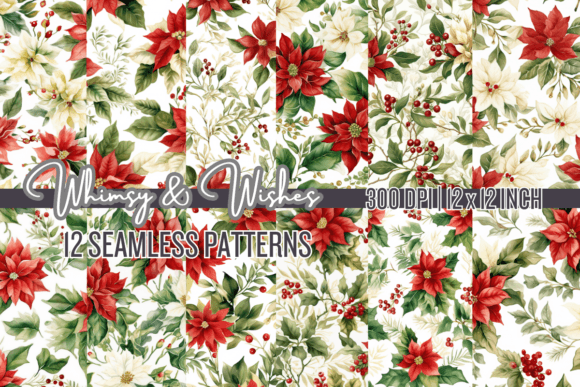 Traditional Christmas Seamless Patterns: A Versatile Resource for Creative Projects
