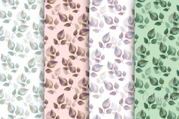 Watercolor Patterns of Leaves: A Delicate Art for Creative Projects