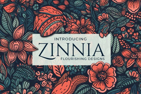 Zinnia - Seamless Flower Patterns: A Creative Resource for Designers and Artists
